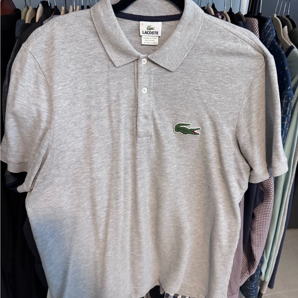 Lacoste Men's Light Gray Polo Shirt